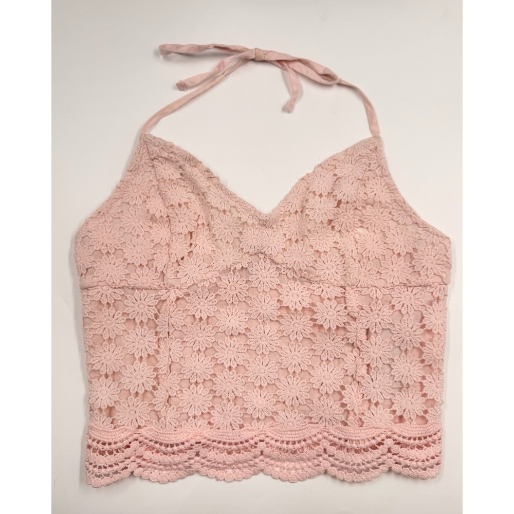 Hollister Women's Crochet Cropped Top Summer Boho Small